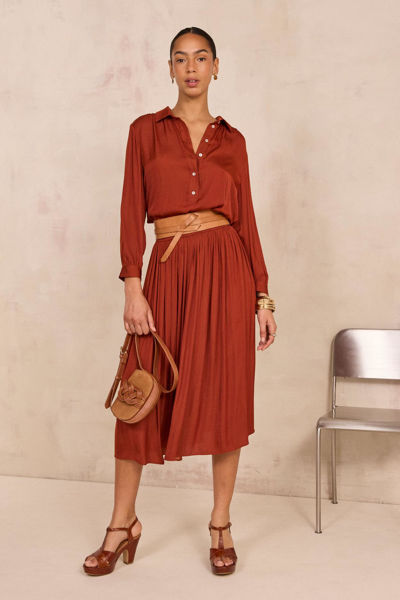 Picture of CRYSTAL PLEATED MIDI SKIRT